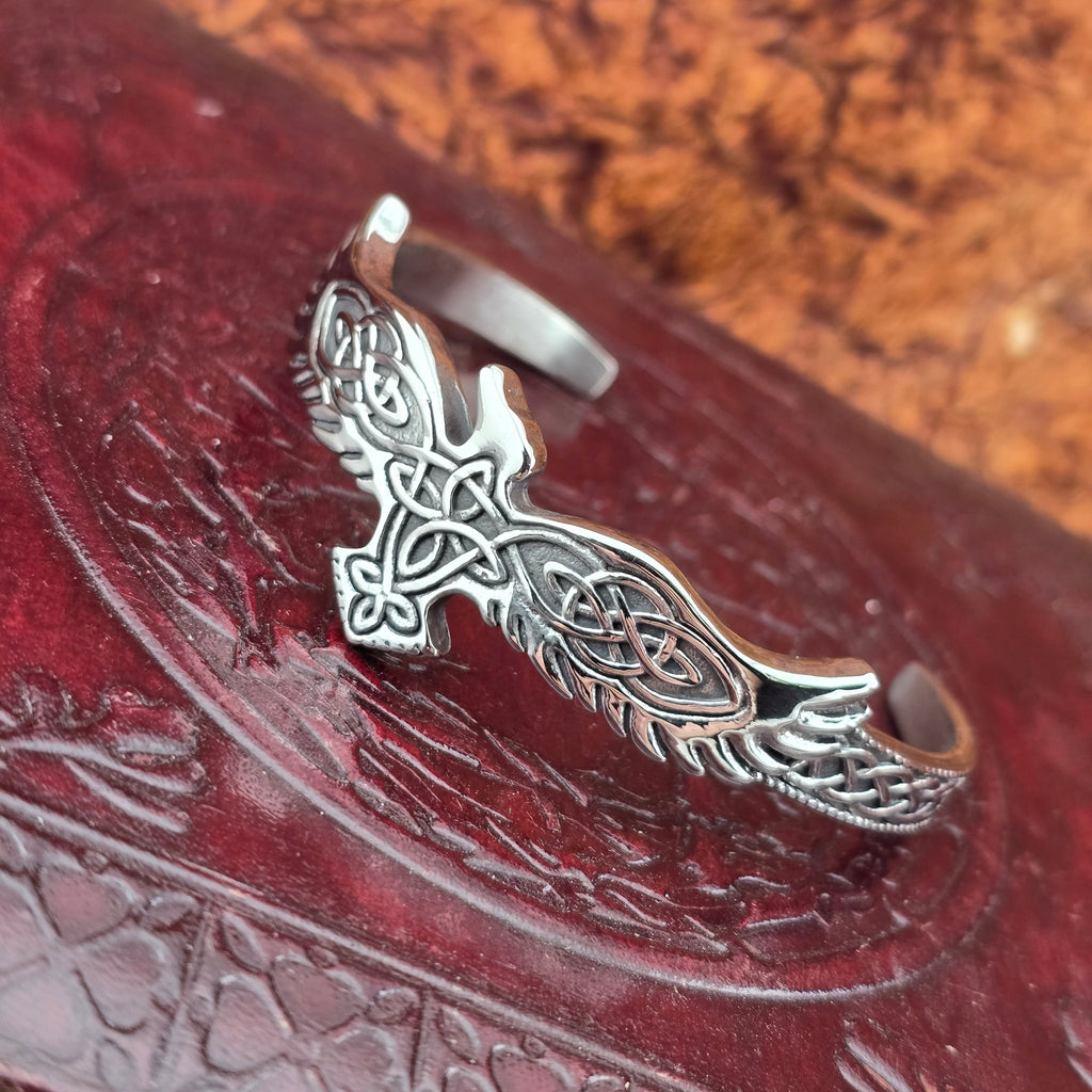 Raven and Knotwork Bangle – Skullvikings