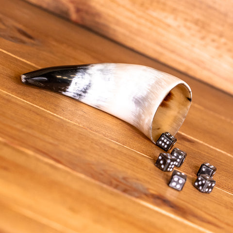 Horn Dice Shaker with Dice