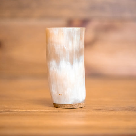 Horn Cup with Wood Base
