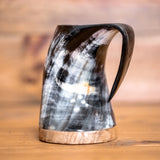 Carved Valknut & Knotwork Horn Tankard/Mug