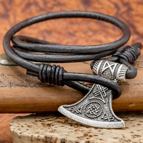 Axe Leather Hook Bracelet