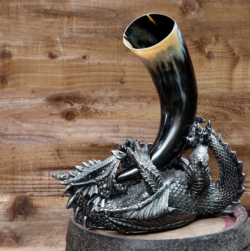 skullvikings viking norse larp larping game of thrones regular polished hand made natural viking drinking horn uk