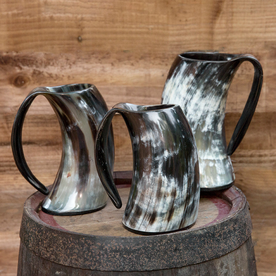 natural viking horn drinking tankard hand crafted