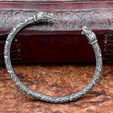 Scandinavian Silver Plated Bronze Dragon Arm Ring