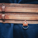 Wide Detailed Viking Leather Belt