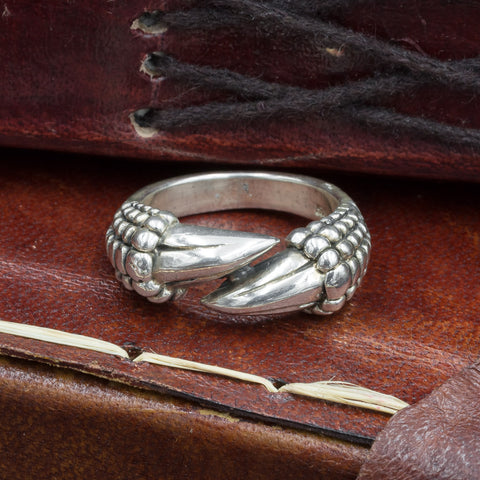 Sterling Silver Dragon Claw Ring