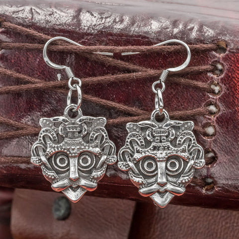 Stainless Steel Gnezdovo Mask Earrings