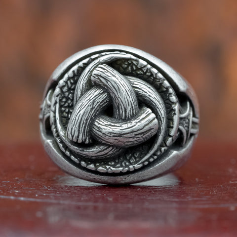 Horns of Odin (Triskelion) Silver Plated Bronze Ring