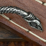 Pewter Asgard Raven Head Arm Ring Twisted Band