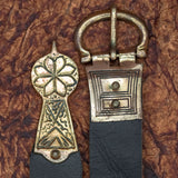 Brass & Brown Leather Belt