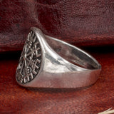 Sterling Silver Vegvisir ring