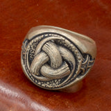 Bronze Horns of Odin (Triskelion) Ring