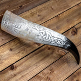 Odin Carved Horn