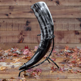 Drinking Horn with iron stand (XL)