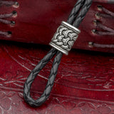 Skane Thor's Hammer (Mjolnir) Leather Hook Bracelet