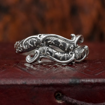 skullvikings viking norse larp larping sterling silver rune ring