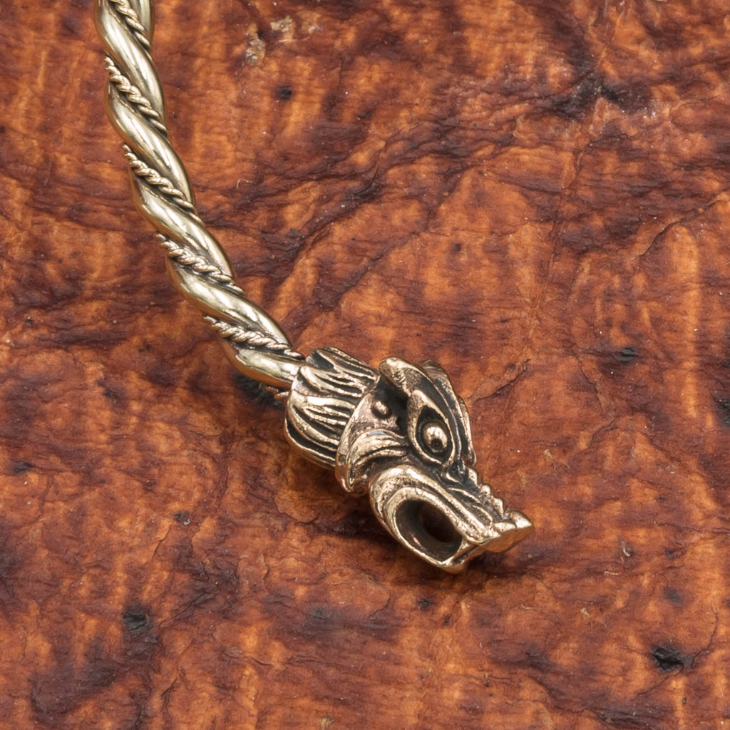 skullvikings viking norse larp larping bronze wolf fenrir neck ring torc torque uk