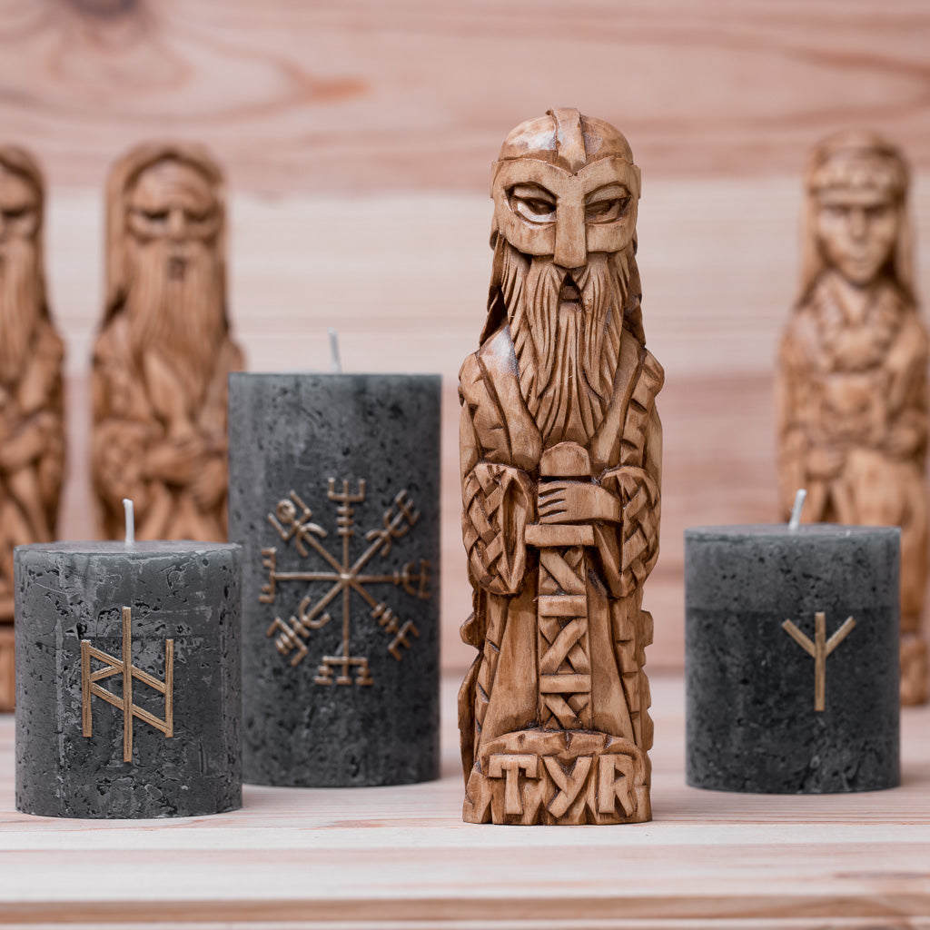Tyr / Tiwaz - Bone and Burnt Wood Inverted - Viking / Norse