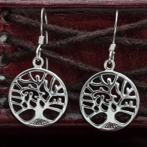 Sterling Silver Tree of Life (Yggdrasill) Earrings