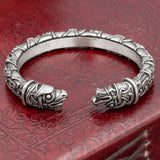 Viking Norse Pewter Solid Huginn and Munnin Arm Ring Torc Bangle UK