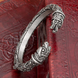 Viking Norse Pewter Solid Huginn and Munnin Arm Ring Torc Bangle UK