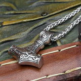 Stainless Steel Thor's Hammer (Mjölnir) with chain