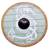 Fenrir Viking Shield with Rawhide Edge