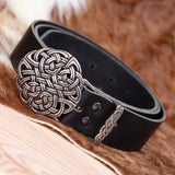 Split leather Shield Knot Belt and Buckle