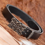 Grain Leather Urnes Belt and Buckle