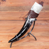 Hand Forged Iron Horn Stand (Small)