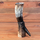 Rugged Drinking Horn + Horn Stand