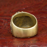 Bronze Jormungandr Vegvisir Ring
