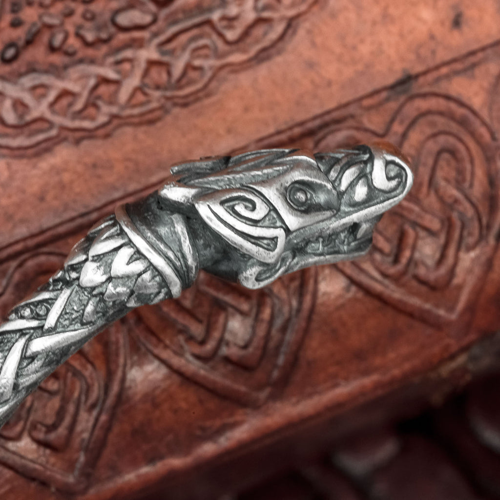 Scandinavian Fenrir (Wolf Head) Arm Ring – Skullvikings