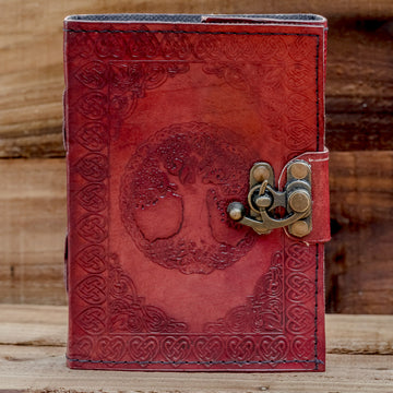 viking tree of life yggdrasill leather book