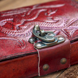 Handmade Leather Nidhogg and Fafnir Dragon Journal or Notebook
