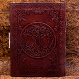 Handmade Leather Tree of Life Yggdrasil Journal or Notebook