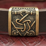 Bronze Mammen Charm Leather Cuff