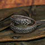 Sterling Silver Huginn and Muninn Raven Ring