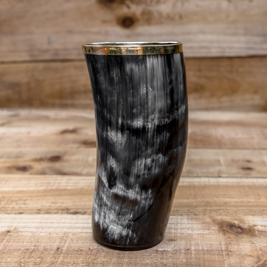 skullvikings norse larp larping game of thrones hand made gold brass rim cup uk