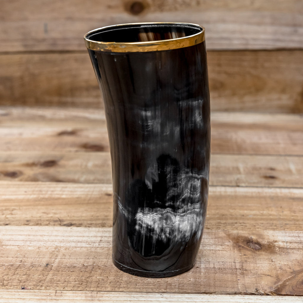 skullvikings norse larp larping game of thrones hand made gold brass rim cup uk