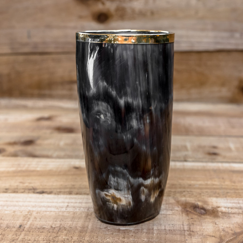 skullvikings norse larp larping game of thrones hand made gold brass rim cup uk