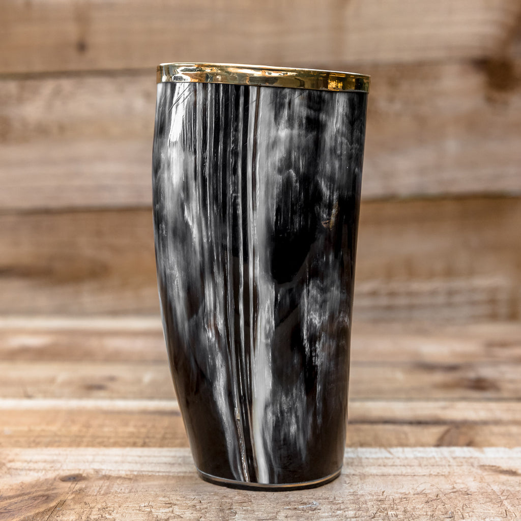 skullvikings norse larp larping game of thrones hand made gold brass rim cup uk