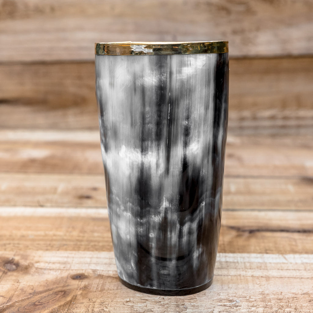 skullvikings norse larp larping game of thrones hand made gold brass rim cup uk