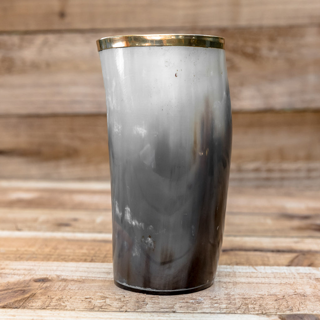 skullvikings norse larp larping game of thrones hand made gold brass rim cup uk