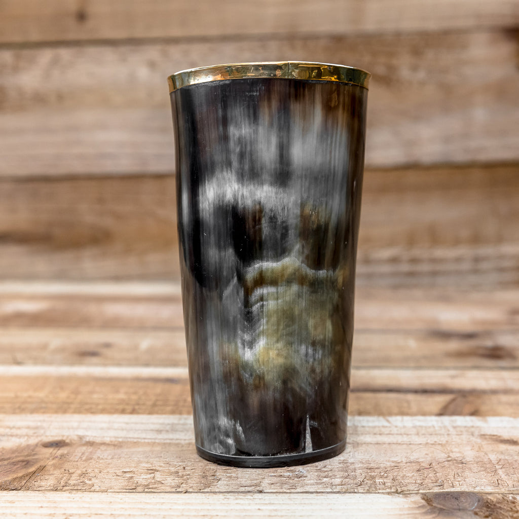 skullvikings norse larp larping game of thrones hand made gold brass rim cup uk