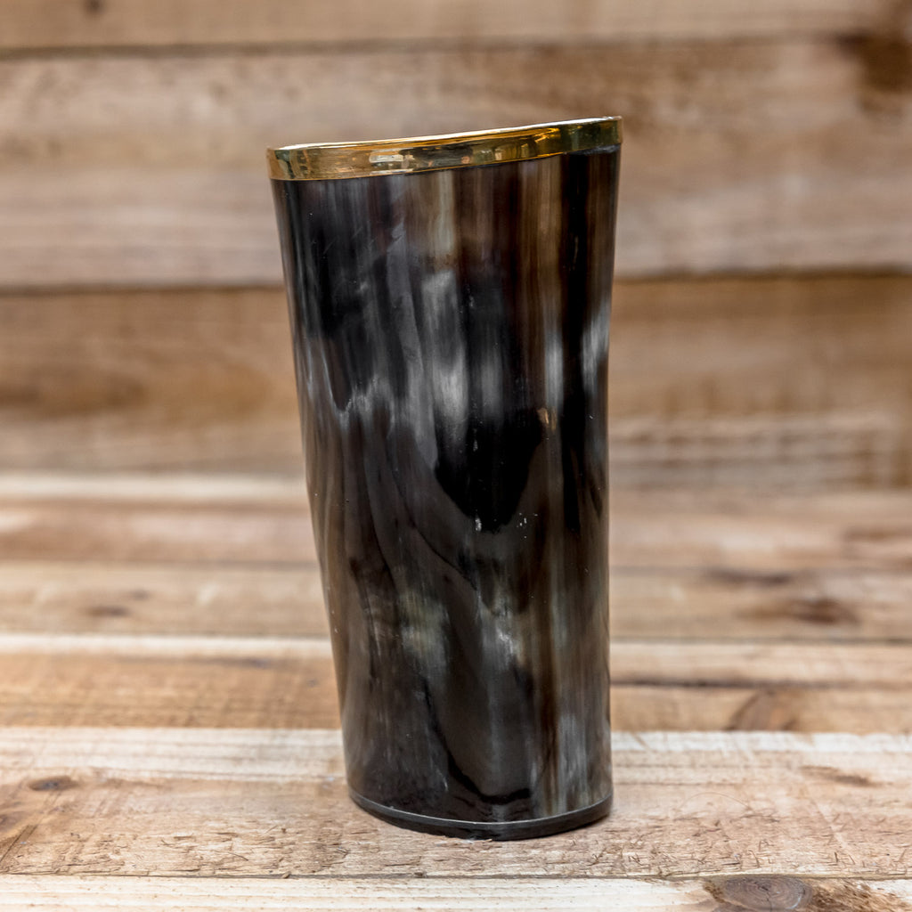 skullvikings norse larp larping game of thrones hand made gold brass rim cup uk