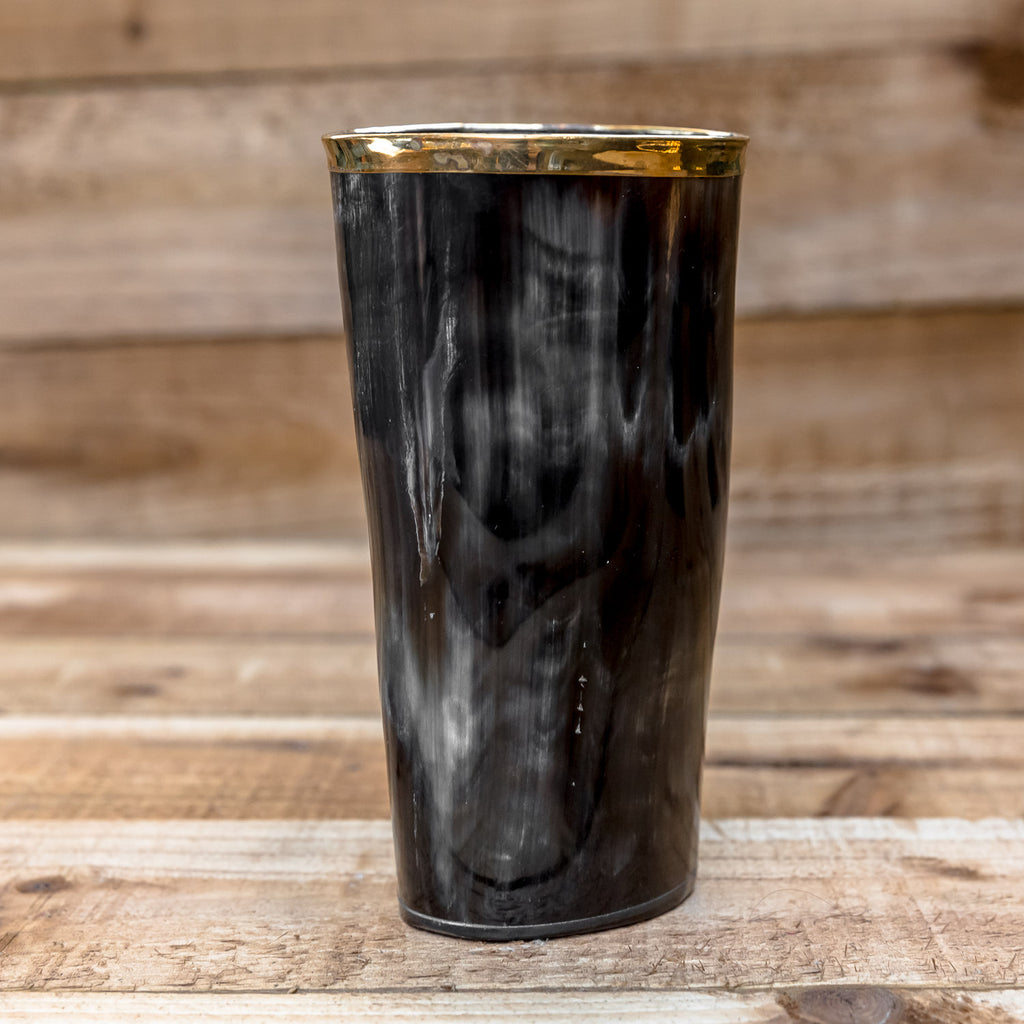 skullvikings norse larp larping game of thrones hand made gold brass rim cup uk