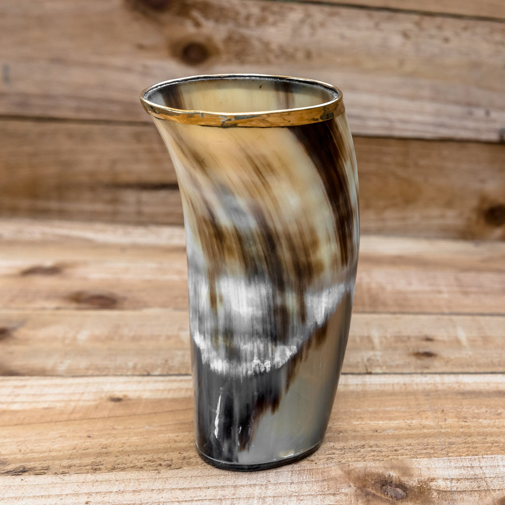 skullvikings norse larp larping game of thrones hand made gold brass rim cup uk