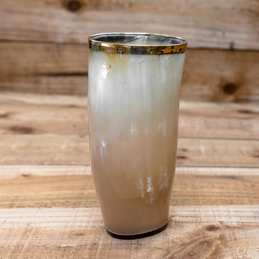 skullvikings norse larp larping game of thrones hand made gold brass rim cup uk