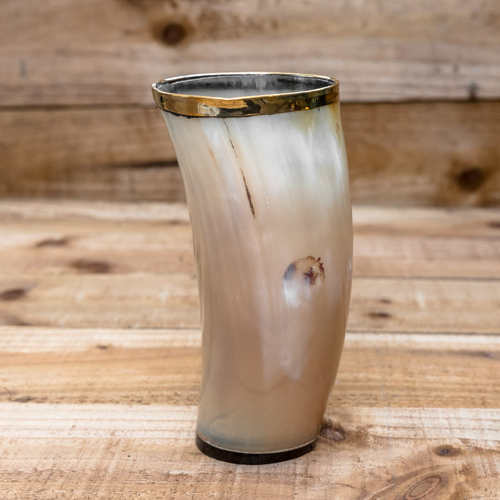 skullvikings norse larp larping game of thrones hand made gold brass rim cup uk